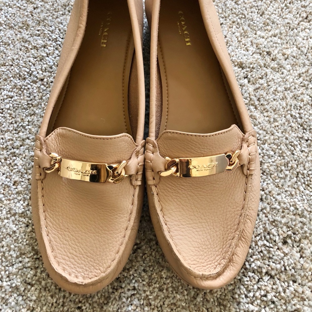 Coach Nude Leather Loafer flats